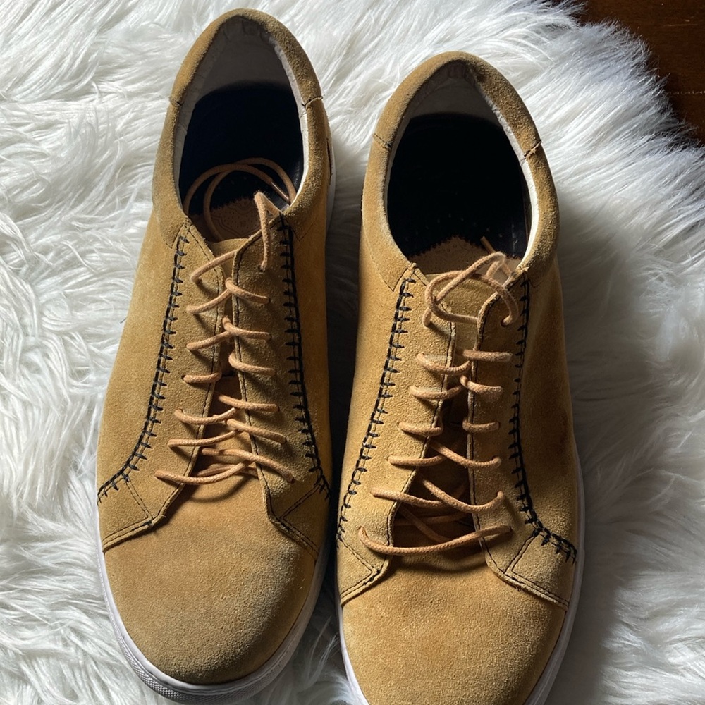 Robert Graham tan Suede with a sly mix between sneakers and dress shoes